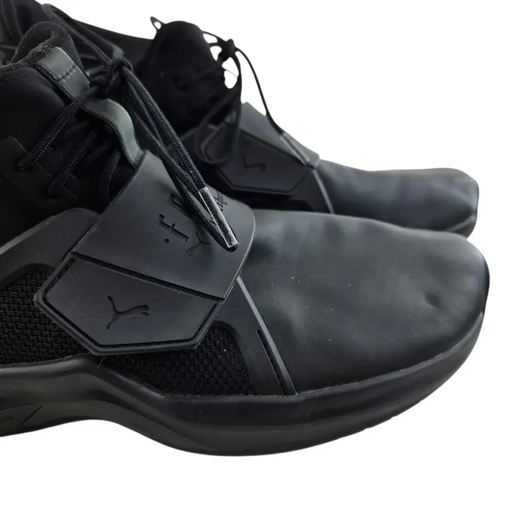 Puma x Fenty by Rihanna Hi Top Sneakers Black Womens 10 Athletic Athleisure Logo